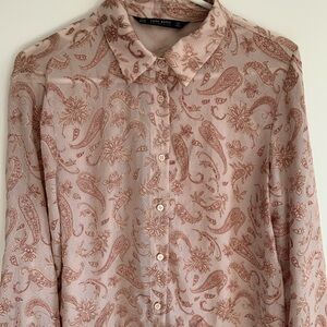 Women’s blouse slightly sheer XL Zara